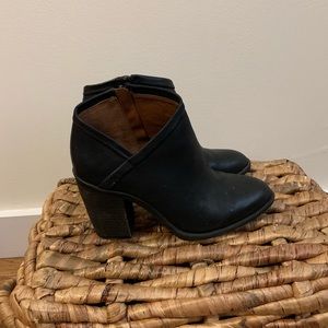 Lucky brand black leather booties
